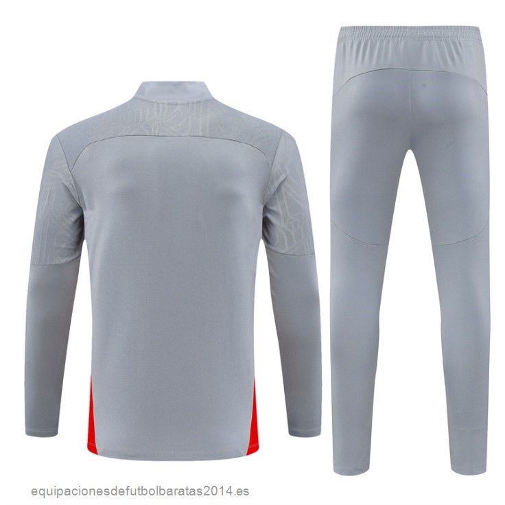 Nuevo Conjunto Completo Sudadera Entrenamiento AC Milan 24/25 Gris Baratas